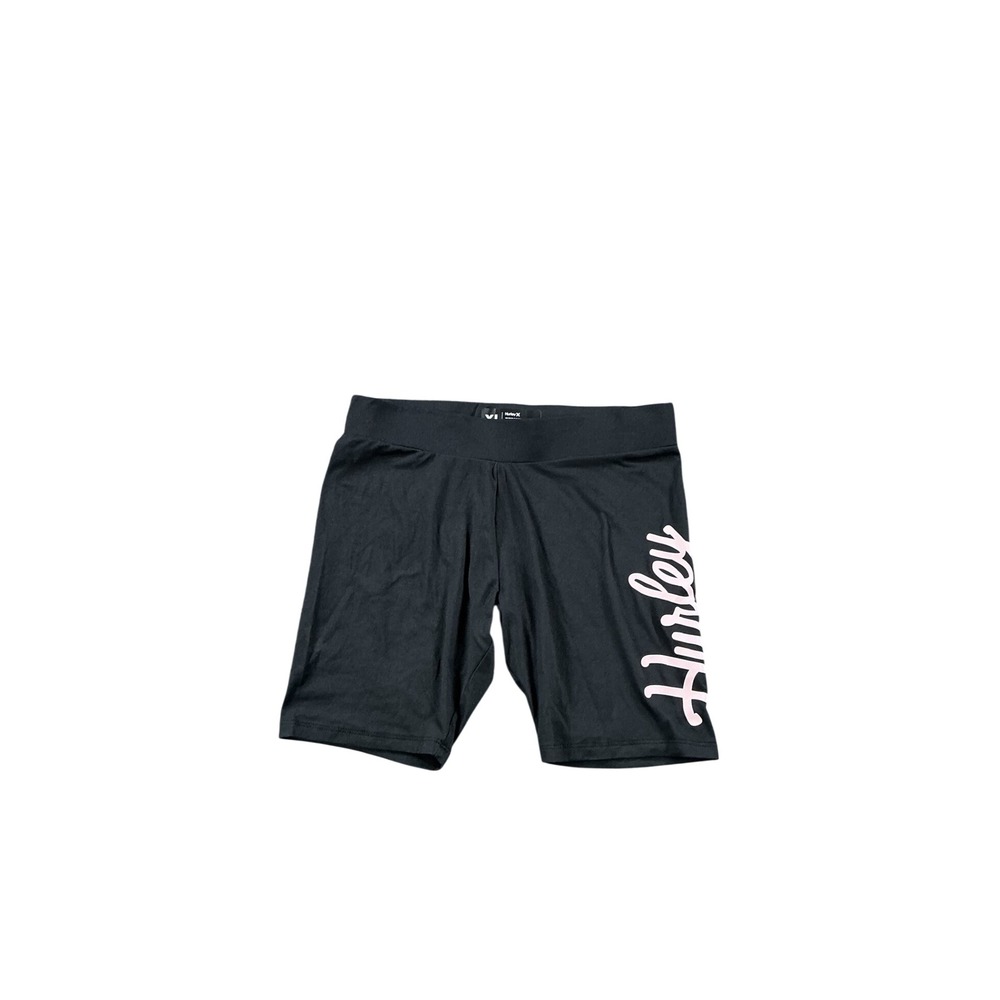 Hurley Girls XL Black Pink Logo Athletic Bike Shorts 5608-A0W